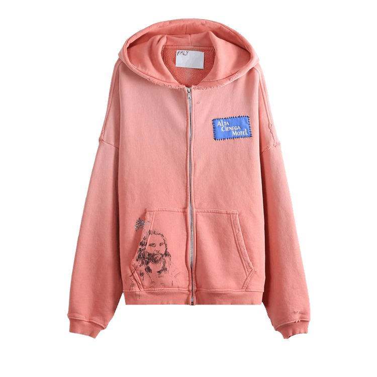 Paly Hollywood Alta Cienega Zip Hoodie "Peach"