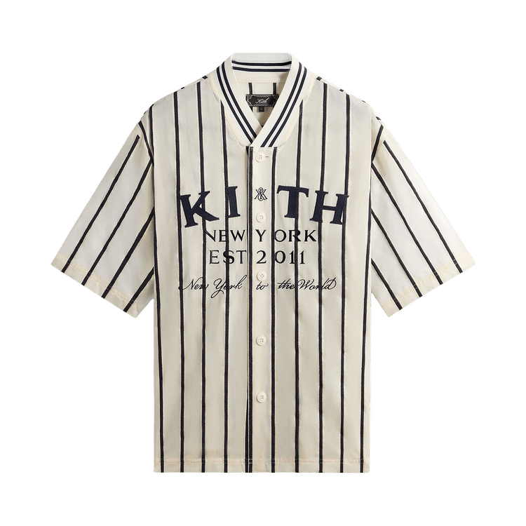 Kith Silk Linen Chenille Stripe Pacey Shirt "Sandrift"