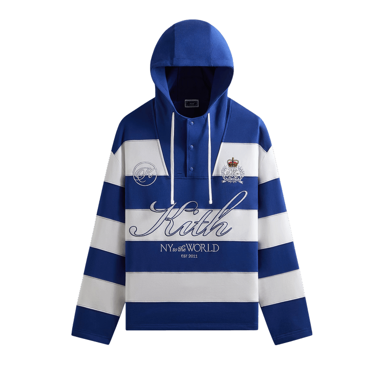 Kith Compact Fleece Striped Caleb Anorak Hoodie "Layer"