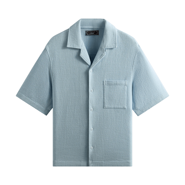 Kith Soft Woven Cropped Beckham Camp Collar Shirt "Light Indigo"
