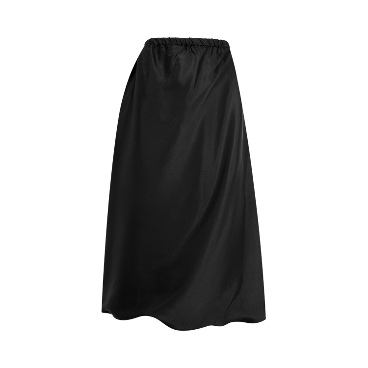 Bottega Veneta Washed Twill Skirt "Double Black"