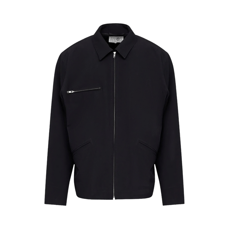 MM6 Maison Margiela Light Wool Blend Zip Jacket "Black"