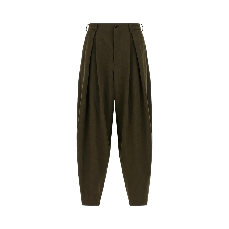 Comme des Garçons Homme Plus Wool Pleated Trousers "Green"