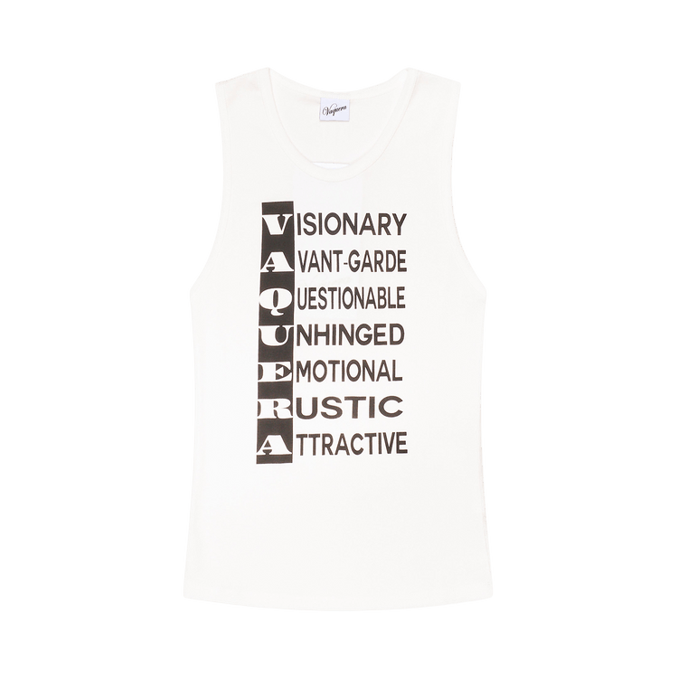 VAQUERA Anagram Tank Top "White"