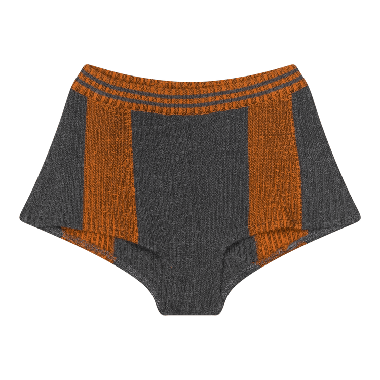 Ottolinger Textured Knit Team Shorts "Grey/Orange"