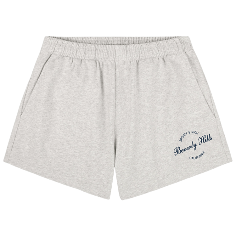 Sporty & Rich Beverly Script Disco Short "Heather Grey"