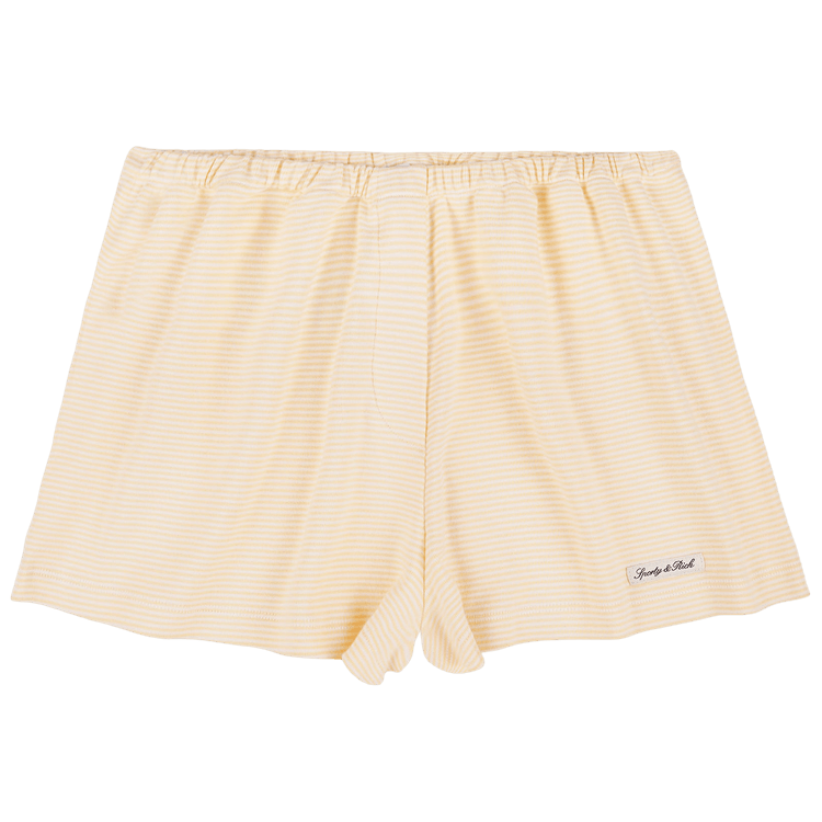 Sporty & Rich Signature Logo House Short "Almond Striped"