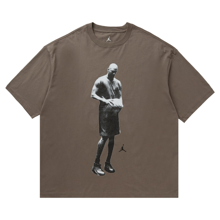 Air Jordan T-Shirt Sport Graphic Crew "Olive Grey/Black"