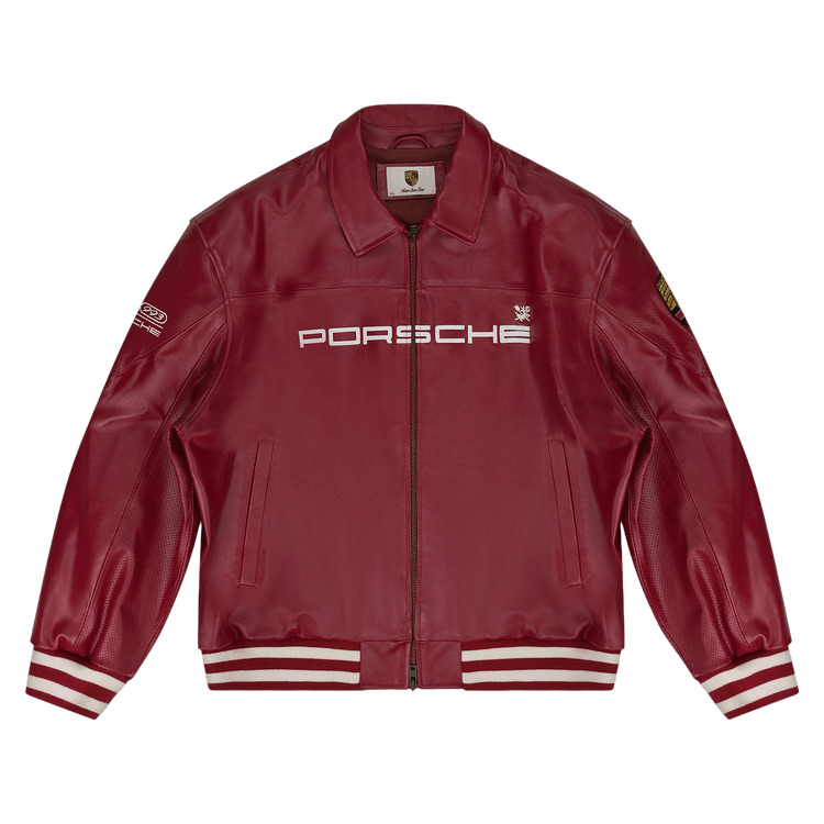 Aimé Leon Dore x Porsche 993 Turbo Leather Club Jacket "Tango Red"