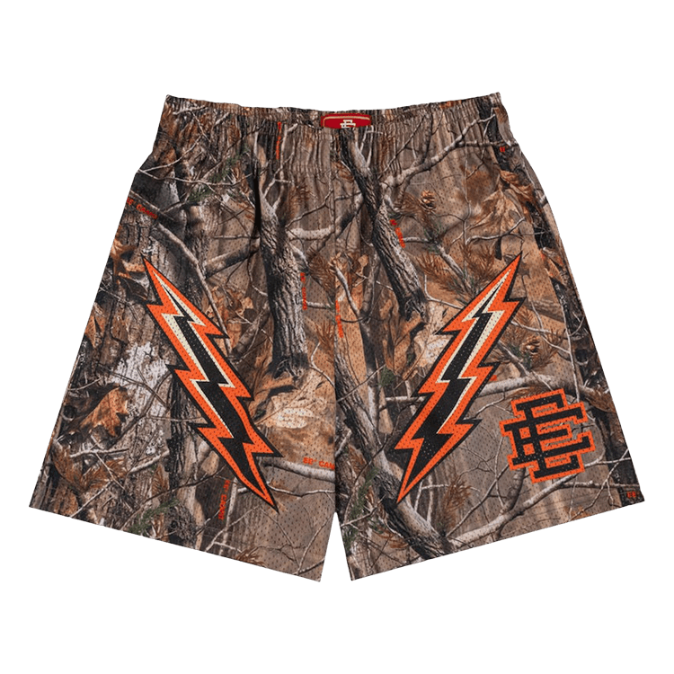 Eric Emanuel EE Basic Short "Tree Camo/Black/Orange Bolt"