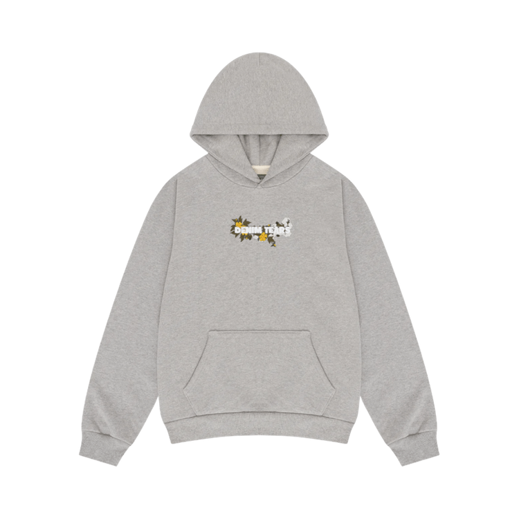 Denim Tears Embroidered Floral Hoodie "Grey"