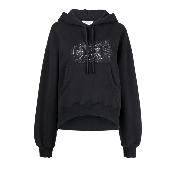 Off-White Spray Paint Logo Hoodie "Black"