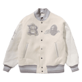 BAPE Camo Logo Wool Varsity Jacket "White"