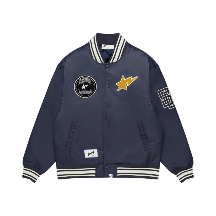 BAPE x Stadium Goods Varsity Jacket "Navy"
