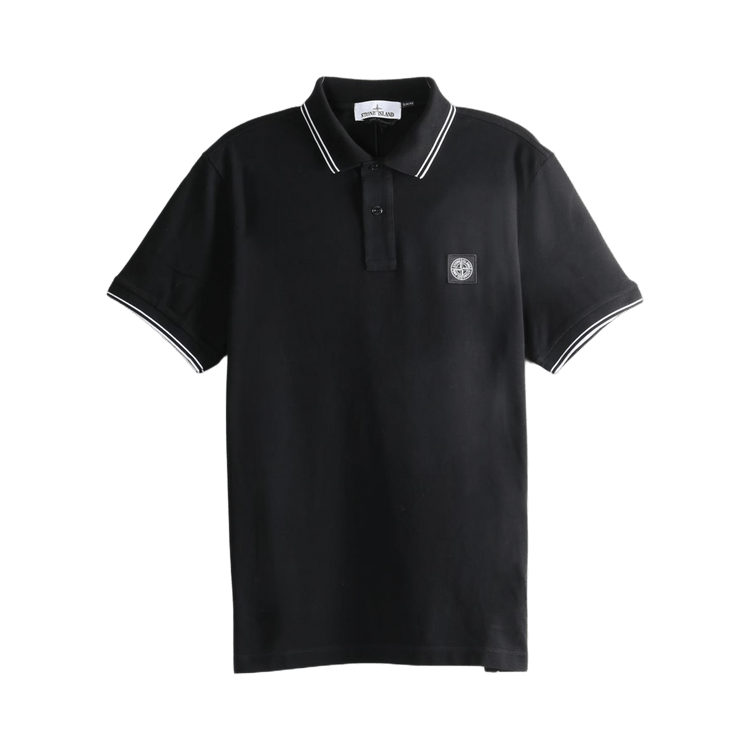 Stone Island Short-Sleeve Polo Shirt "Black"