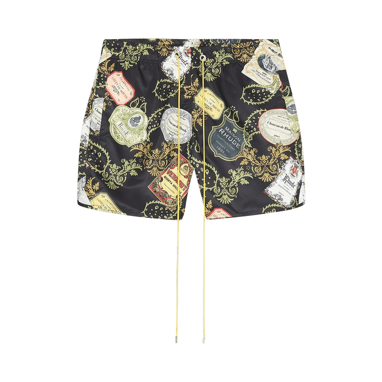 Rhude Vin Bandana Print Swim Shorts "Black/Multicolor"