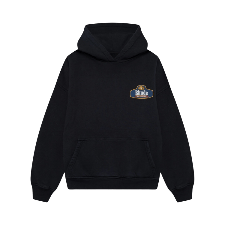 Rhude Safari Crest Hoodie "Black/Blue/Red"