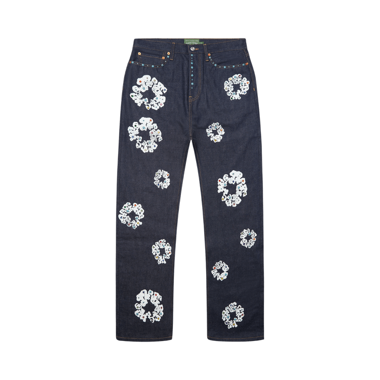 Denim Tears Baggy Studded Cotton Wreath Denim Pant "Selvedge"
