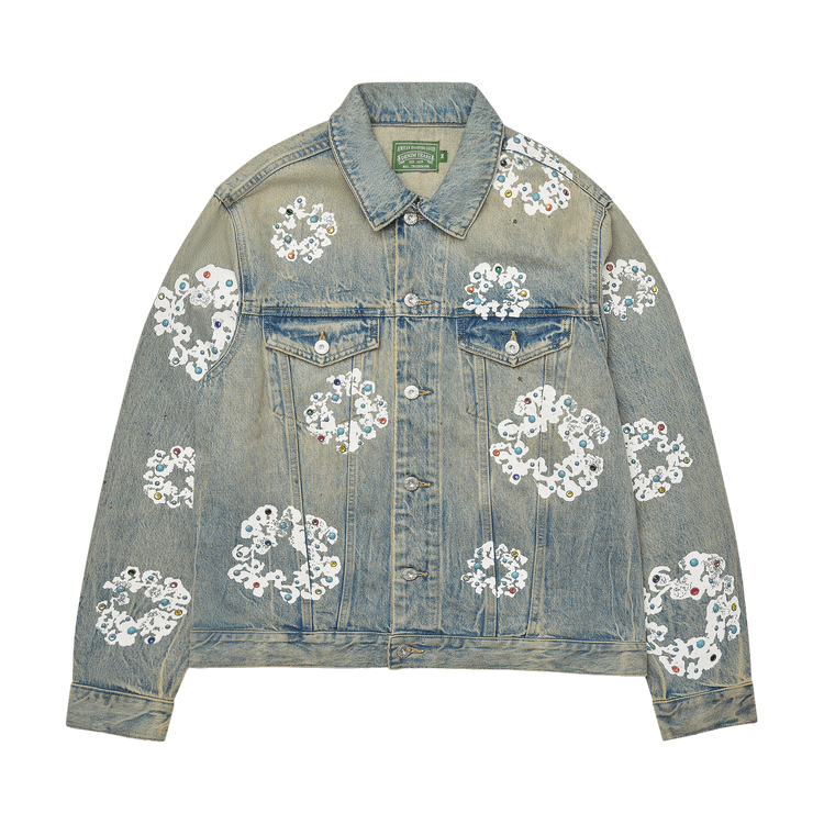 Denim Tears Studded Cotton Wreath Denim Jacket "Dirty Wash"