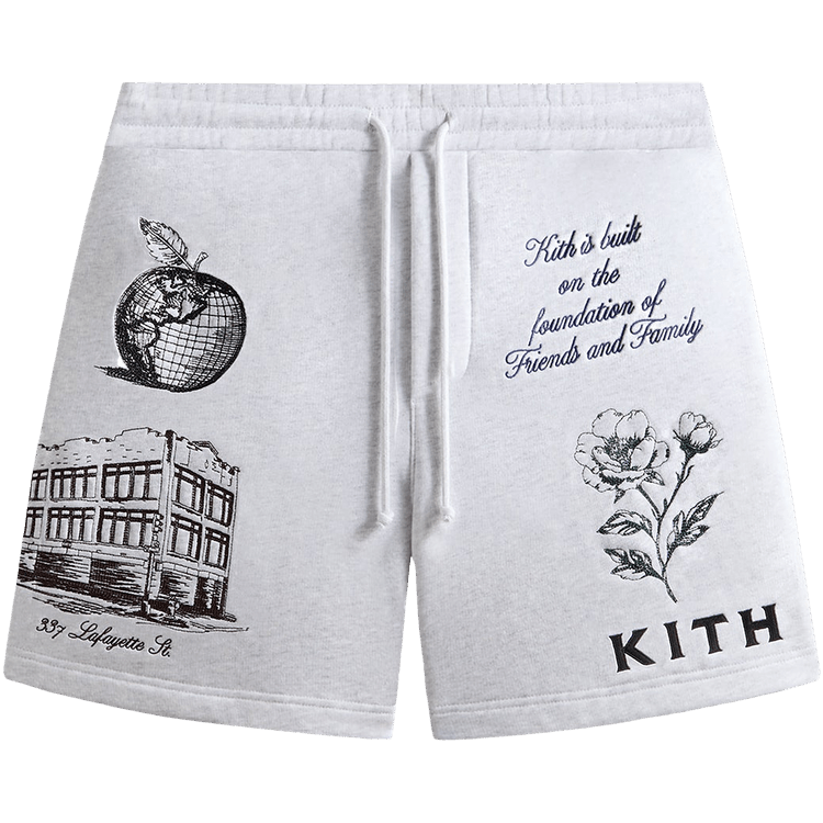 Kith New York To The World Curtis Short "Light Heather Grey"