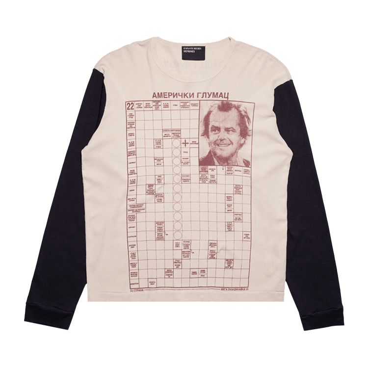Enfants Riches Déprimés Jack Serbian Fantasy Long-Sleeve T-Shirt "Cream/Black"