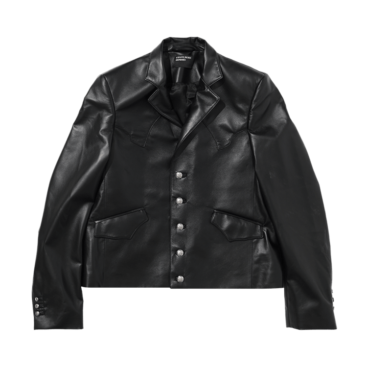 Enfants Riches Déprimés Western Perfect Leather Blazer "Black/Black Python"