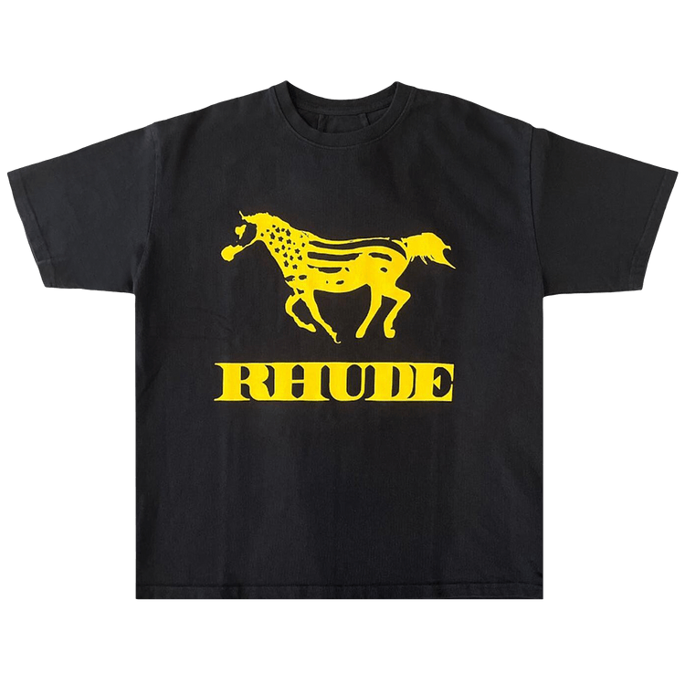 Rhude Dinero Tee "Vintage Black/Yellow"