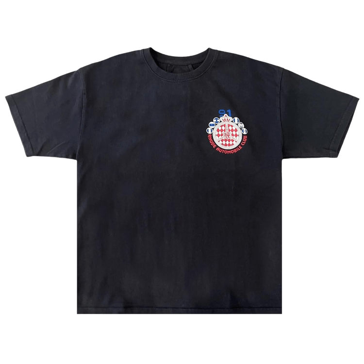 Rhude Automobile Club Tee "Vintage Black/Red/Blue"