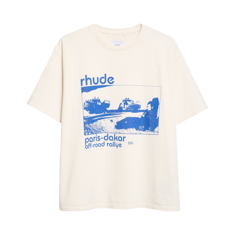 Rhude Trail Of Dust Tee "Vintage White/Blue"
