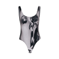 Jean Paul Gaultier Swimsuit Printed "Smoking Women" "Black/Grey/White"