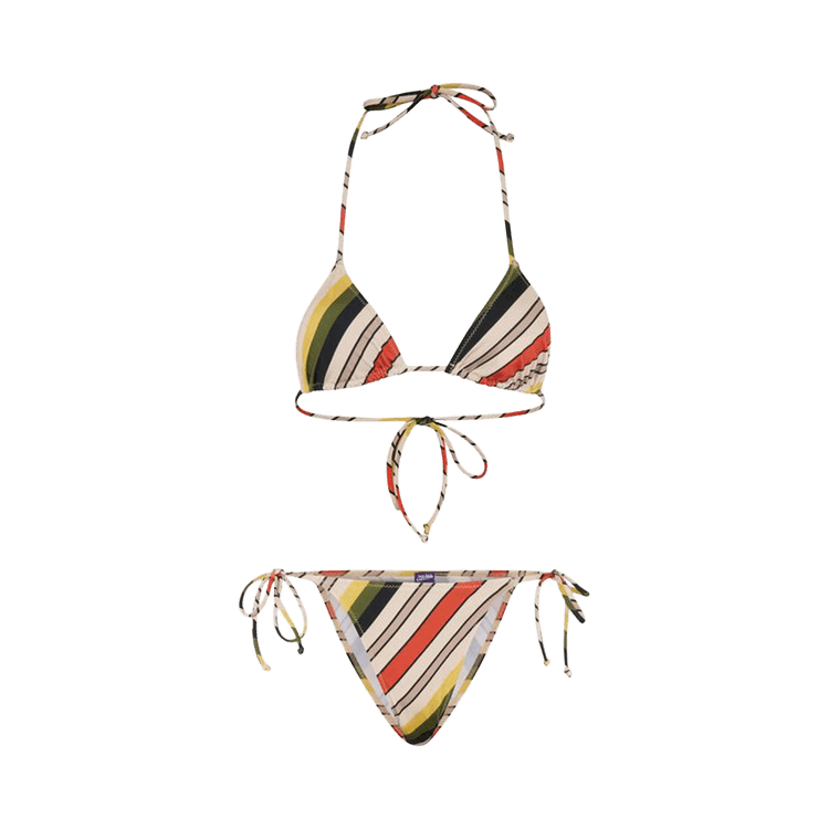 Jean Paul Gaultier Bikini Set Printed "Retro Stripe" "Multicolor"