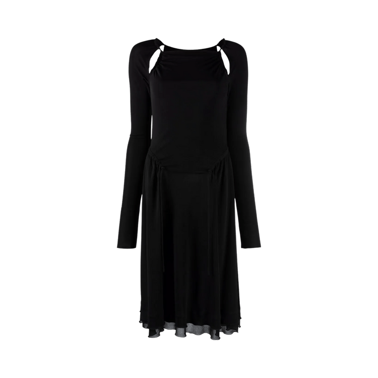 Ferragamo Cut-Out Detailed Midi Dress "Black"