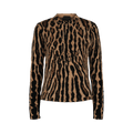 Givenchy Cropped Leopard Print Knit Sweater "Brown/Black"