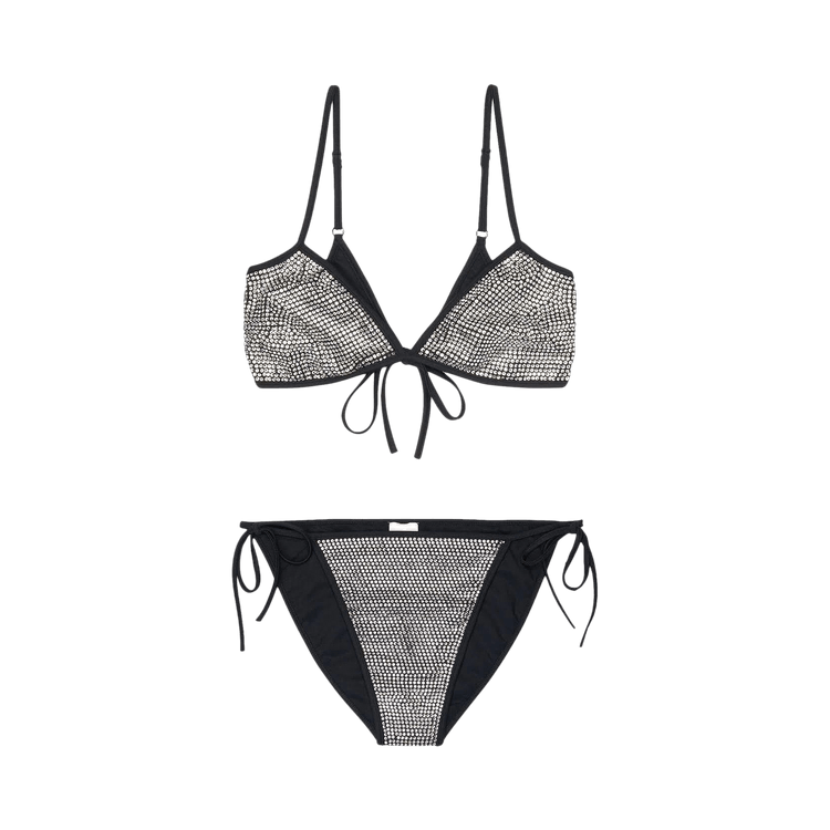 Balenciaga Crystal Embellished Bikini Set "Black"