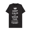 Balenciaga Oversized Keep Calm T-Shirt "Washed Black/White"