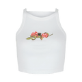 Givenchy 4G And Rose Print Crop Top "White"