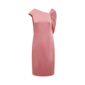 Givenchy Asymmetric Draped Midi Dress "Flamingo"