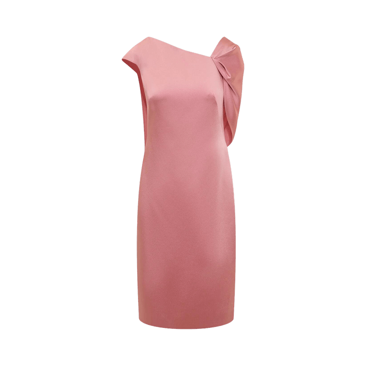 Givenchy Asymmetric Draped Midi Dress "Flamingo"