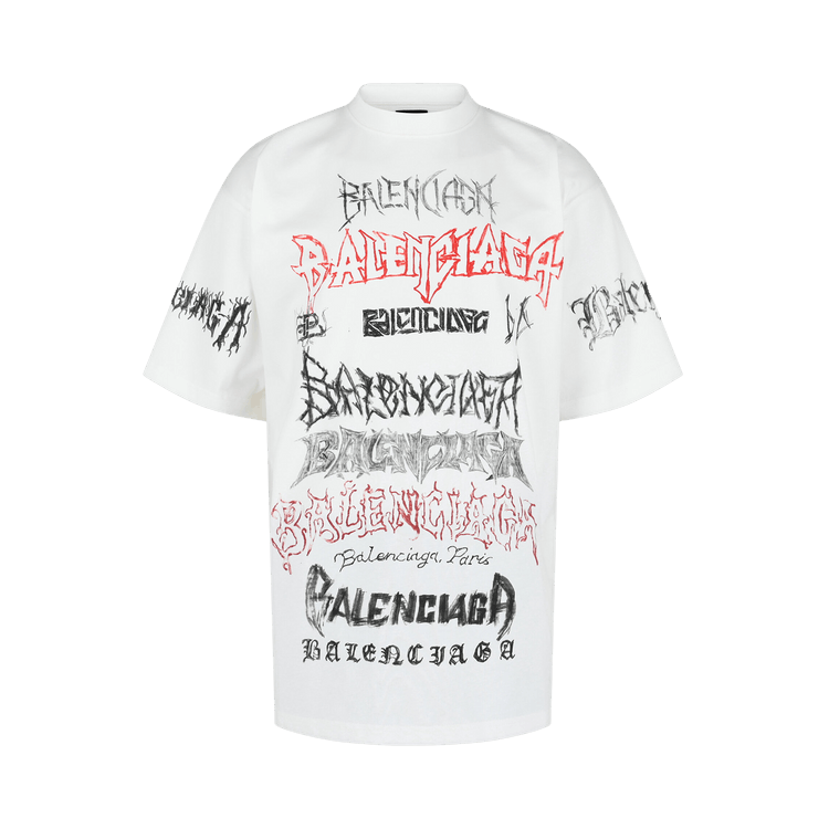 Balenciaga Metal Logo Oversized T-Shirt "White"