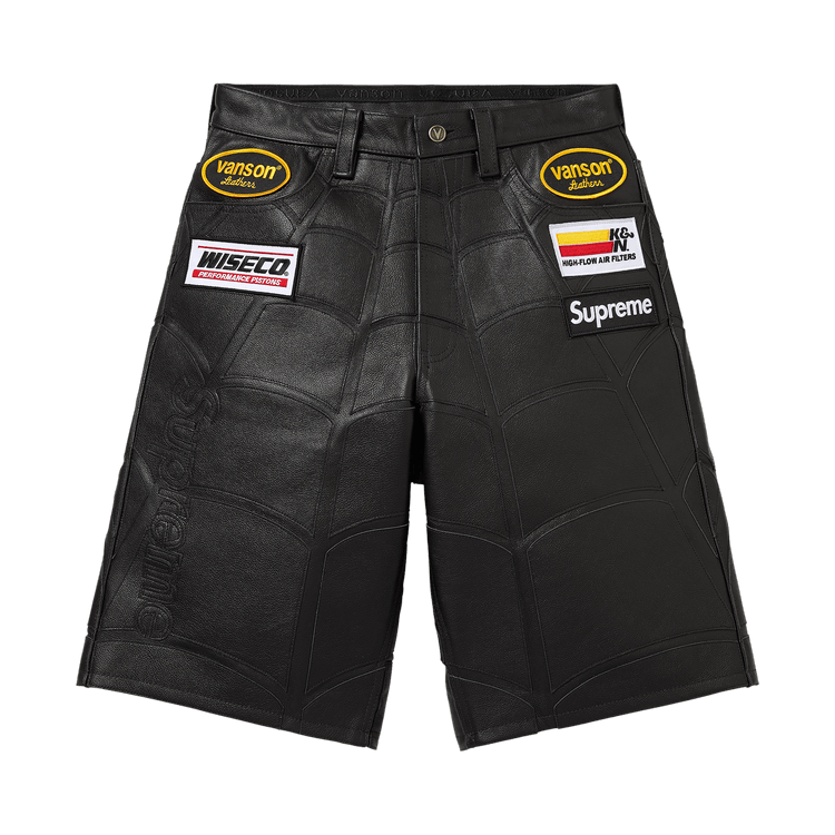 Supreme x Vanson Leathers Spider-Man Short "Black"