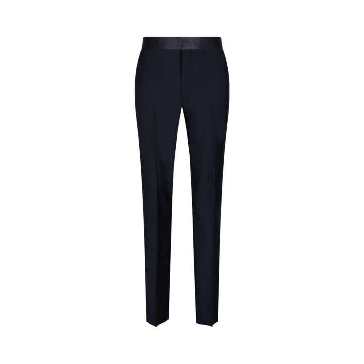Givenchy Slim-Fit Tailored Pants In Wool And Mohair "Night Blue"