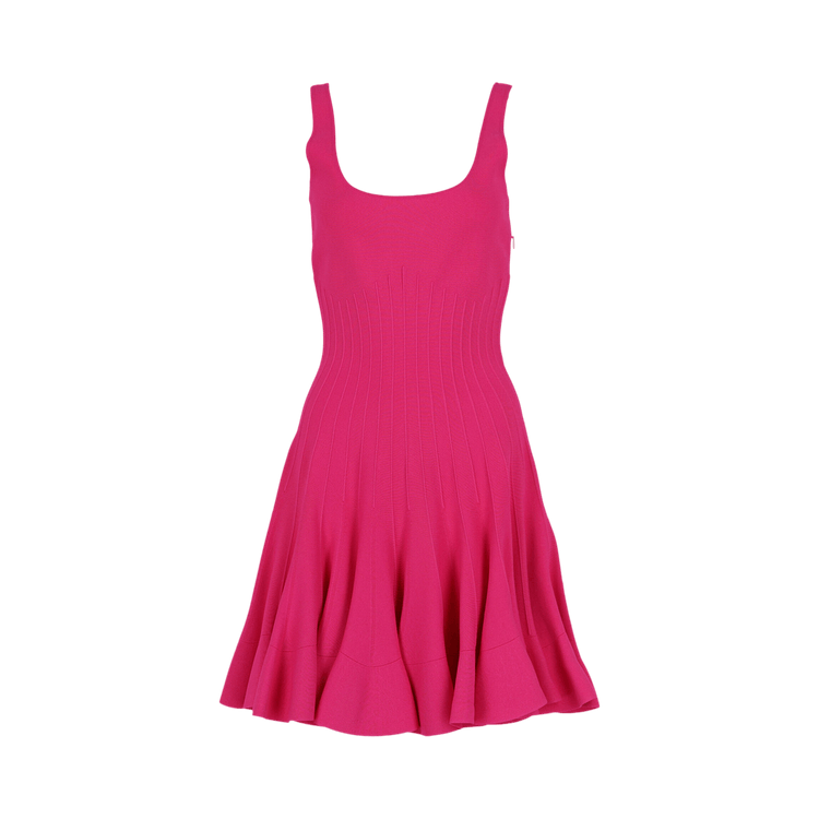 Alexander McQueen Sleeveless Ruffle Dress "Pink"