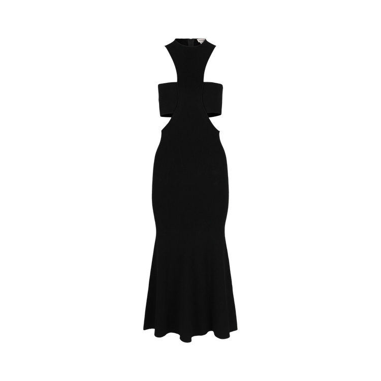 Alexander McQueen Slashed Harness Midi Dress "Black"