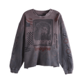 SAITOS Broken Halo Waffle Top "Washed Grey"