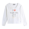 SAITOS I Love Smells Like Teen Spirit Long-Sleeve Top "Dirty White"