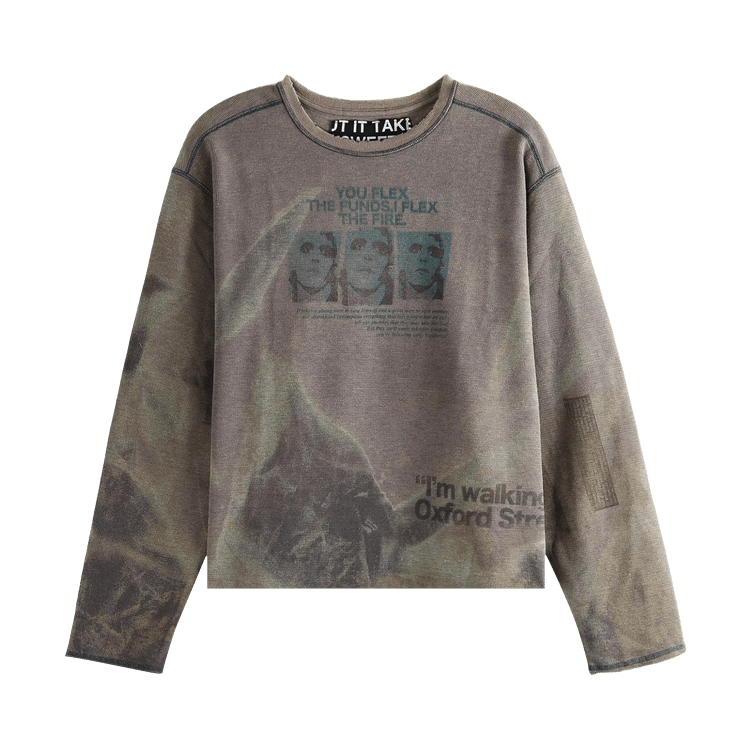 SAITOS Batman In Golden Age Long-Sleeve Top "Washed Black"