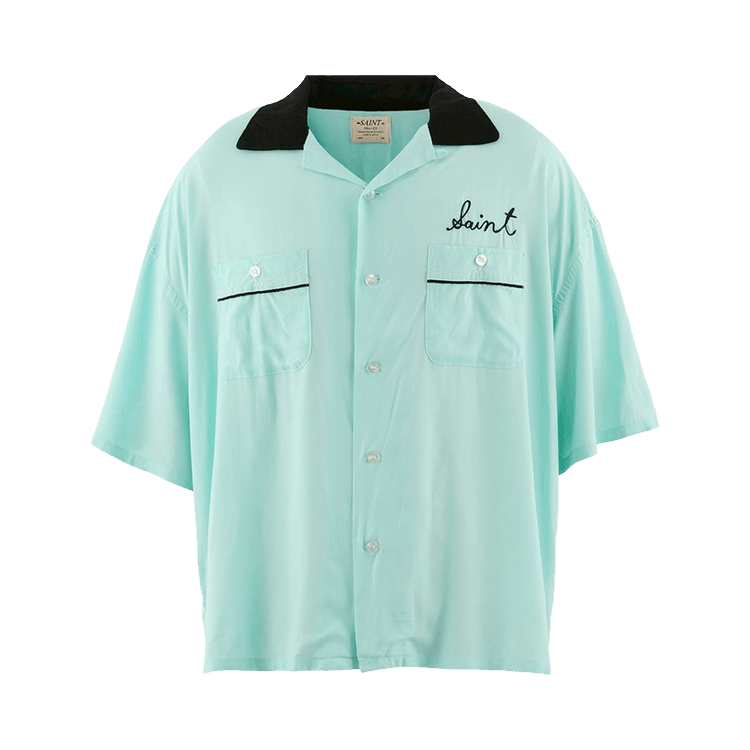SAINT Mxxxxxx Trump Bowling Shirt "Sky Blue"