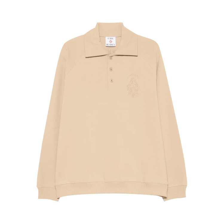 Casablanca Interlock Punto Collared Sweatshirt "Beige"