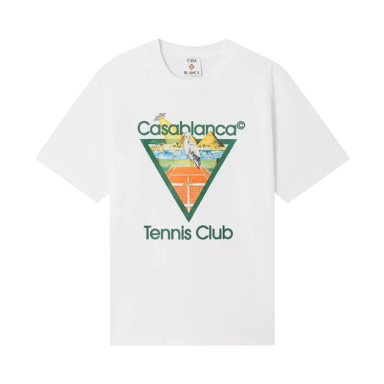 Casablanca Tennis Club Triangle Classic T-Shirt "White"