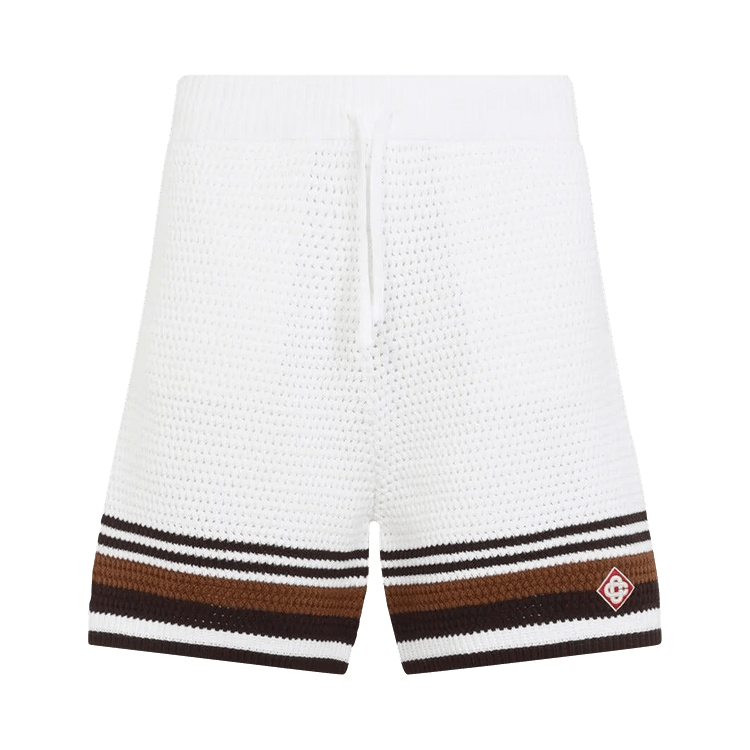 Casablanca Crochet Shorts "White"